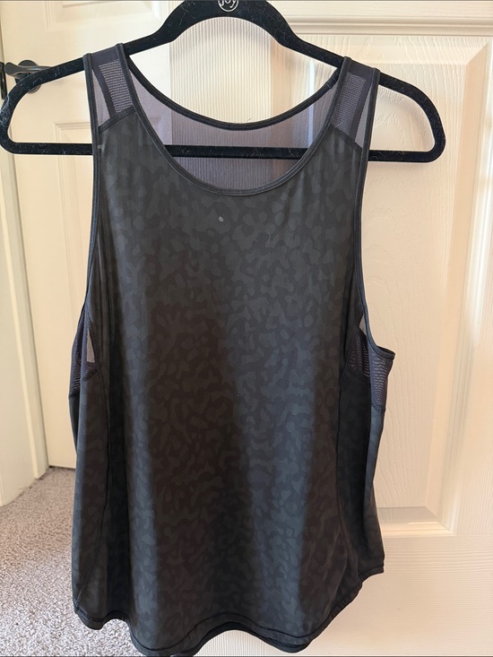 lululemon athletica Tops - Black Mesh-Trim Athletic Tank Top - , Women's